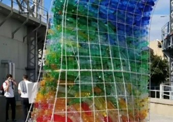 ONDA di GIOIA - 2021   Installazione con 1000 Bottiglie PET riciclate - MakerFaireRome
